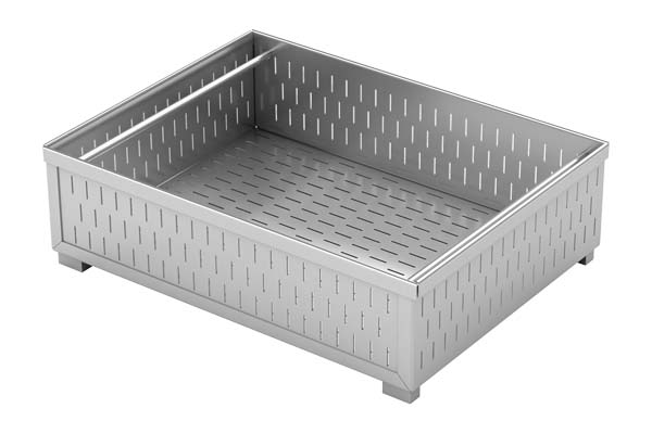 metal perforated box for parts cleaning