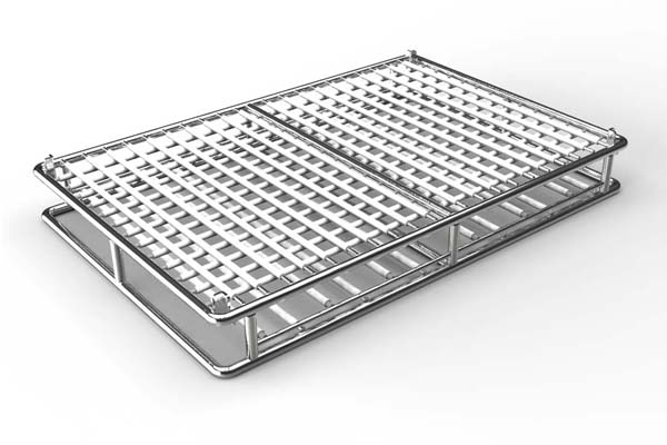 custom metal tray with teflon sleeve