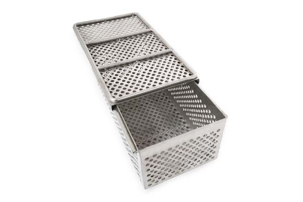 keranjang berlubang stainless steel dengan tutup
