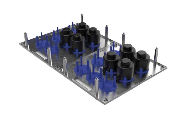 steel metal tray with plastic clip