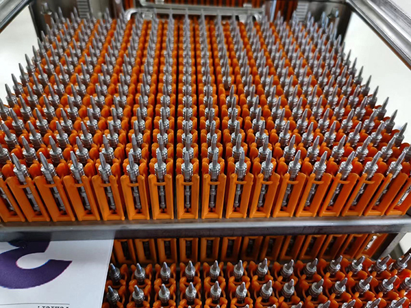 AUKE baskets running on automated precision cleaning line
