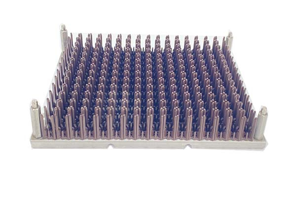 metal tray with plasitc inserts for parts cleaning