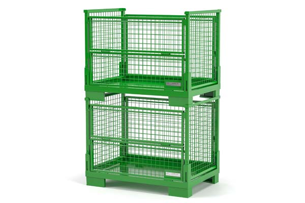 Stackable wire mesh cages