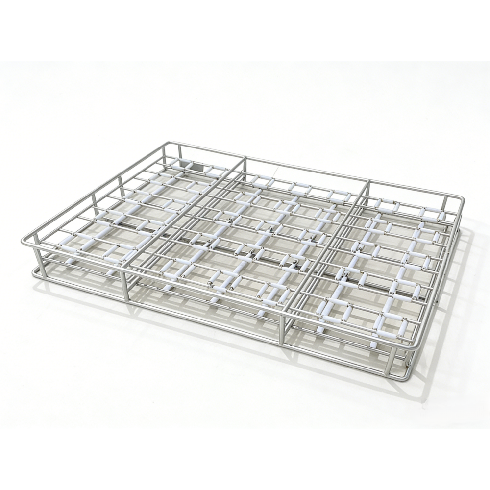 AUKE plastic coated anti collision stainless steel cleaning basket for precision auto medical aerospace parts