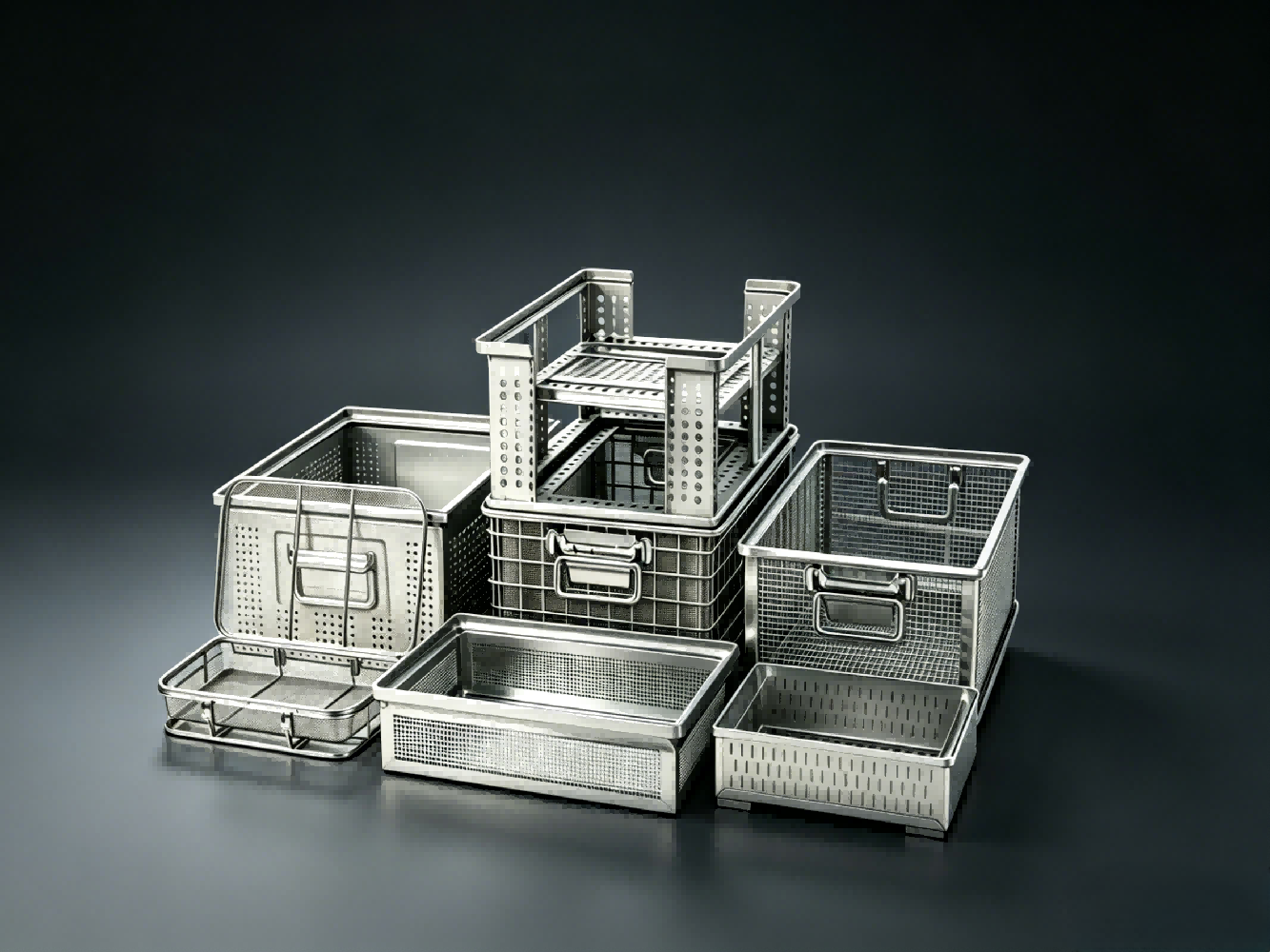 AUKE industrial stainless steel cleaning basket