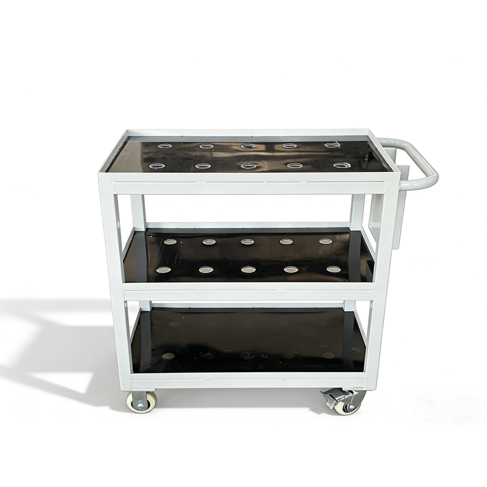 AUKE modular logistics trolley with ESD anti-static casters for factory material handling