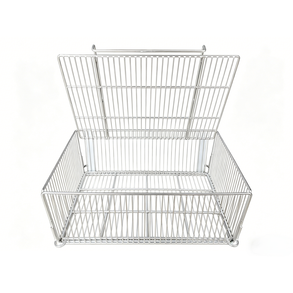 AUKE food grade stainless steel mesh basket for seafood vegetable washing and autoclave sterilization