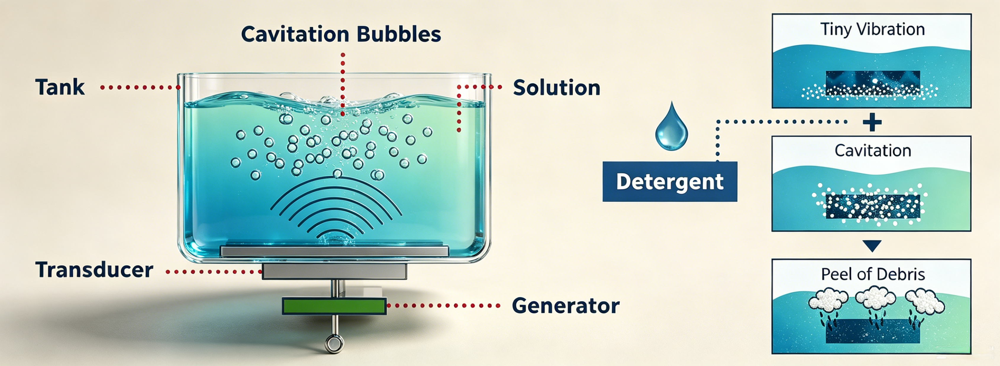 Ultrasonic Cleaning Cavitation Principle