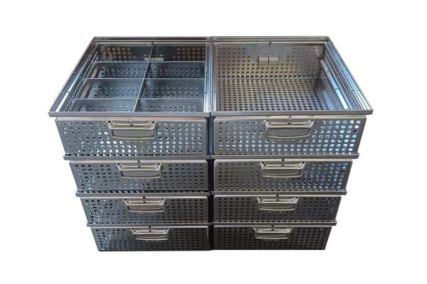 stackable metal preforated baskets