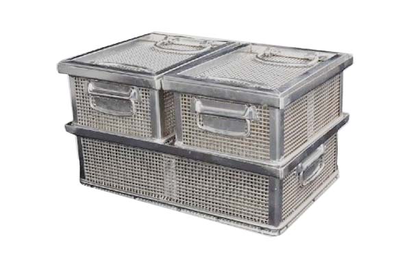 mesh baskets stackable